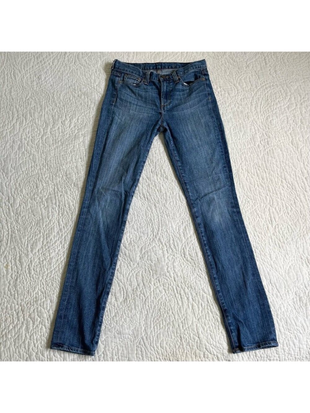 J. Crew Womens Pants Blue High Rise Skinny Jeans Dark Wash Denim Size 27